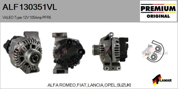 FLAMAR ALF130351VL - Alternator autospares.lv