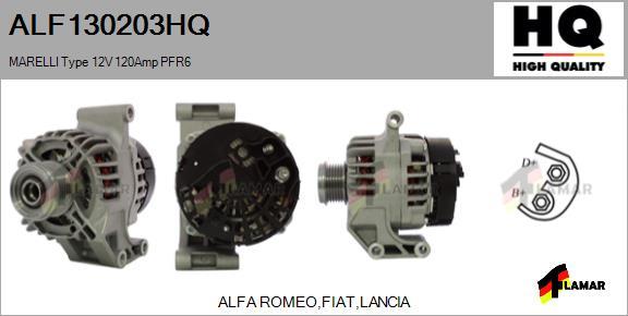 FLAMAR ALF130203HQ - Alternator autospares.lv