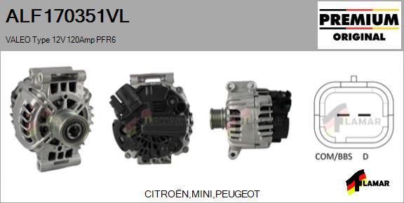 FLAMAR ALF170351VL - Alternator autospares.lv