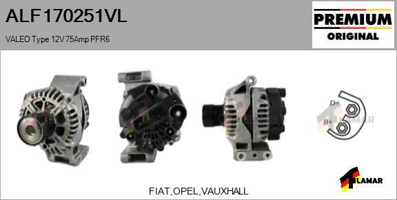 FLAMAR ALF170251VL - Alternator autospares.lv