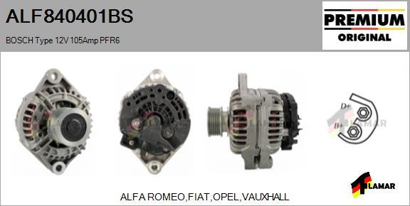 FLAMAR ALF840401BS - Alternator autospares.lv
