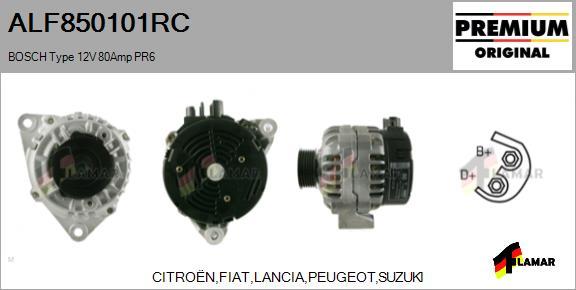 FLAMAR ALF850101RC - Alternator autospares.lv