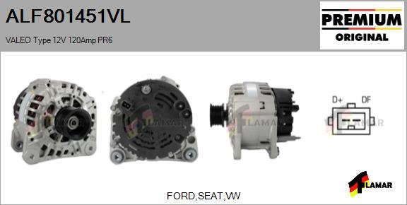 FLAMAR ALF801451VL - Alternator autospares.lv