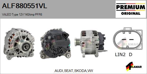 FLAMAR ALF880551VL - Alternator autospares.lv