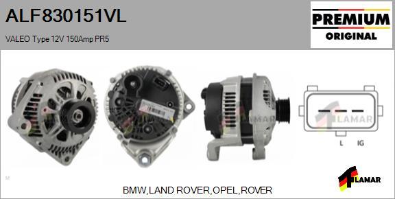 FLAMAR ALF830151VL - Alternator autospares.lv