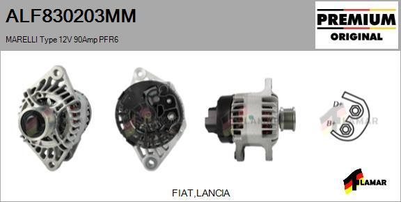 FLAMAR ALF830203MM - Alternator autospares.lv