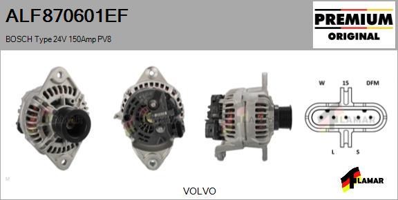 FLAMAR ALF870601EF - Alternator autospares.lv