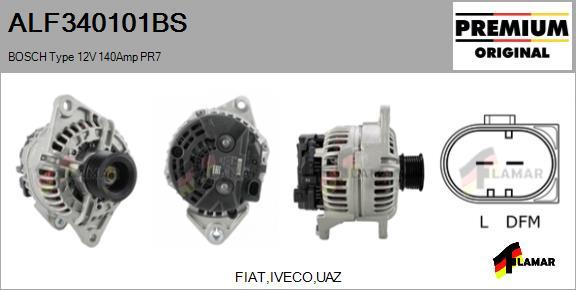 FLAMAR ALF340101BS - Alternator autospares.lv