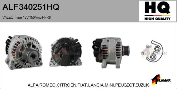 FLAMAR ALF340251HQ - Alternator autospares.lv