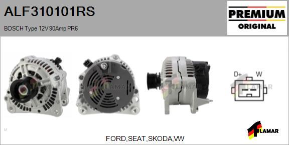 FLAMAR ALF310101RS - Alternator autospares.lv