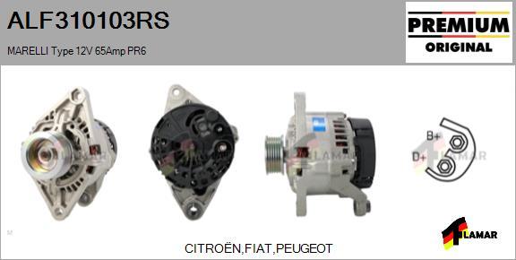 FLAMAR ALF310103RS - Alternator autospares.lv