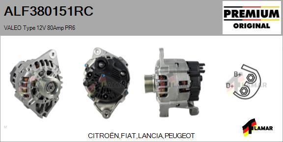 FLAMAR ALF380151RC - Alternator autospares.lv