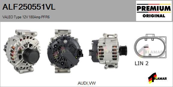 FLAMAR ALF250551VL - Alternator autospares.lv