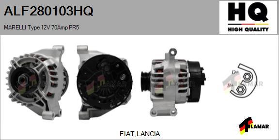 FLAMAR ALF280103HQ - Alternator autospares.lv