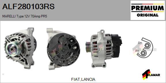 FLAMAR ALF280103RS - Alternator autospares.lv