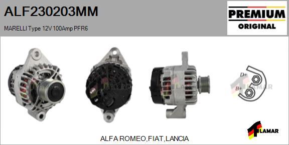 FLAMAR ALF230203MM - Alternator autospares.lv