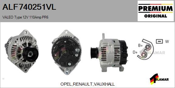 FLAMAR ALF740251VL - Alternator autospares.lv