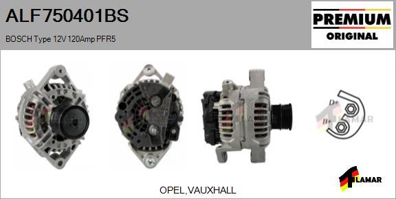 FLAMAR ALF750401BS - Alternator autospares.lv