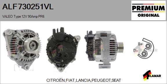 FLAMAR ALF730251VL - Alternator autospares.lv