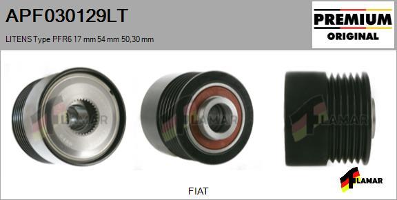 FLAMAR APF030129LT - Pulley, alternator, freewheel clutch autospares.lv