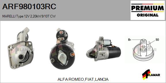 FLAMAR ARF980103RC - Starter autospares.lv