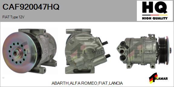 FLAMAR CAF920047HQ - Compressor, air conditioning autospares.lv