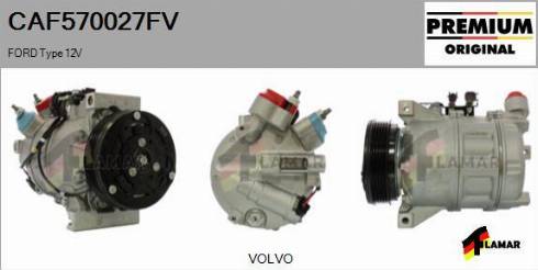 FLAMAR CAF570027FV - Compressor, air conditioning autospares.lv