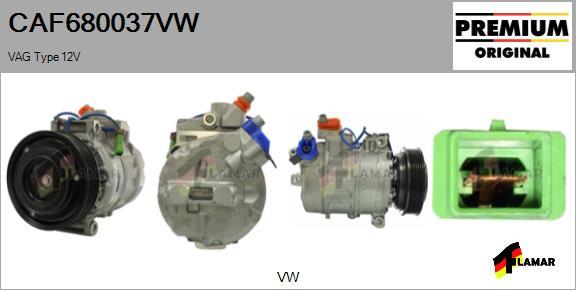 FLAMAR CAF680037VW - Compressor, air conditioning autospares.lv