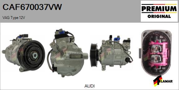 FLAMAR CAF670037VW - Compressor, air conditioning autospares.lv