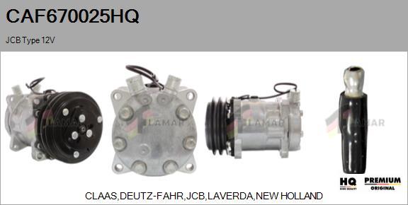 FLAMAR CAF670025HQ - Compressor, air conditioning autospares.lv