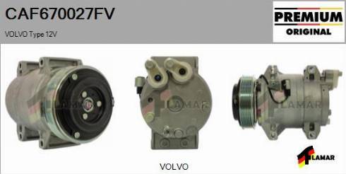 FLAMAR CAF670027FV - Compressor, air conditioning autospares.lv