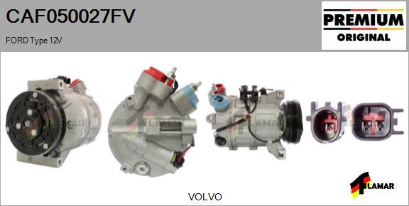 FLAMAR CAF050027FV - Compressor, air conditioning autospares.lv