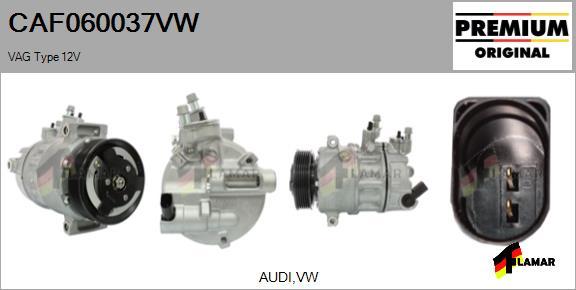 FLAMAR CAF060037VW - Compressor, air conditioning autospares.lv