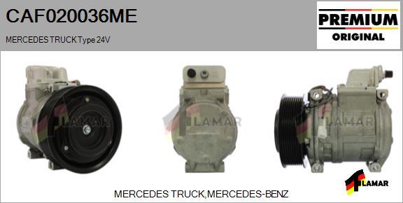 FLAMAR CAF020036ME - Compressor, air conditioning autospares.lv