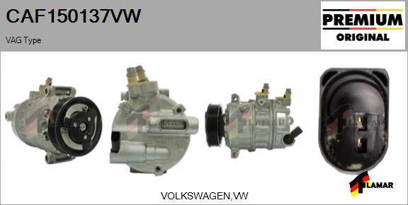 FLAMAR CAF150137VW - Compressor, air conditioning autospares.lv