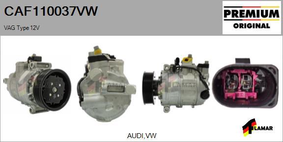 FLAMAR CAF110037VW - Compressor, air conditioning autospares.lv