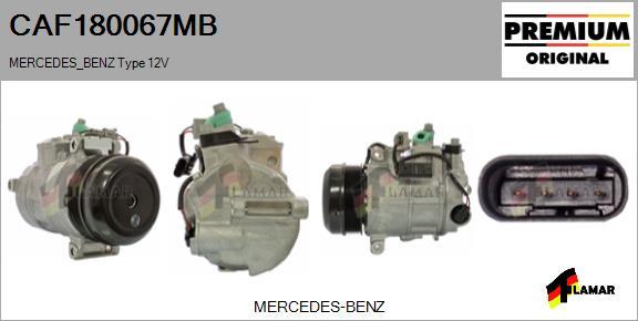 FLAMAR CAF180067MB - Compressor, air conditioning autospares.lv