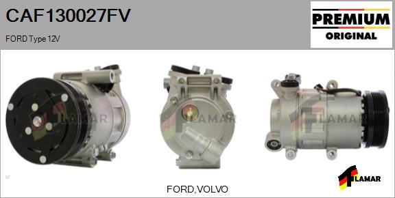 FLAMAR CAF130027FV - Compressor, air conditioning autospares.lv