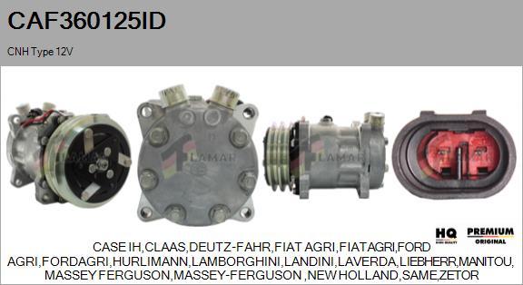 FLAMAR CAF360125ID - Compressor, air conditioning autospares.lv