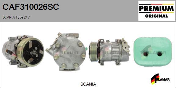 FLAMAR CAF310026SC - Compressor, air conditioning autospares.lv