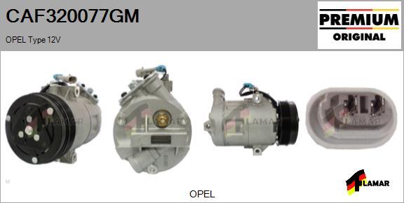 FLAMAR CAF320077GM - Compressor, air conditioning autospares.lv