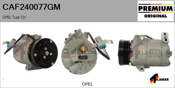 FLAMAR CAF240077GM - Compressor, air conditioning autospares.lv