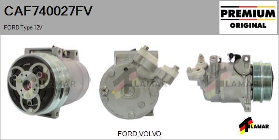 FLAMAR CAF740027FV - Compressor, air conditioning autospares.lv