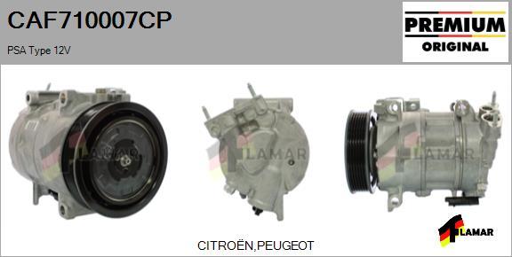 FLAMAR CAF710007CP - Compressor, air conditioning autospares.lv