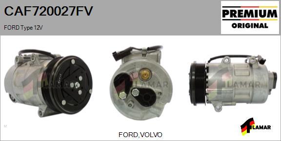 FLAMAR CAF720027FV - Compressor, air conditioning autospares.lv