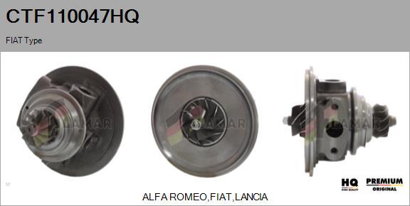 FLAMAR CTF110047HQ - CHRA Cartridge, charger autospares.lv