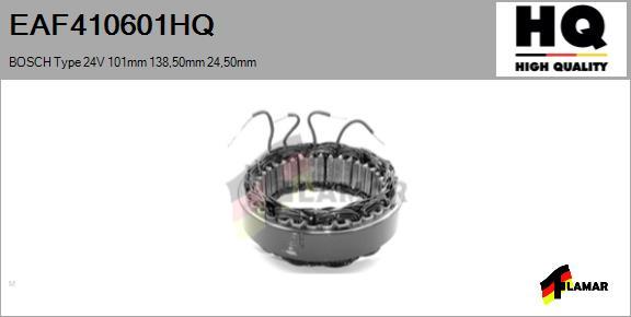 FLAMAR EAF410601HQ - Stator, alternator autospares.lv