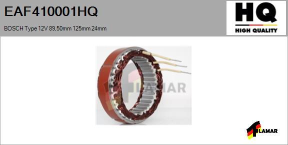 FLAMAR EAF410001HQ - Stator, alternator autospares.lv