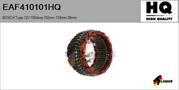 FLAMAR EAF410101HQ - Stator, alternator autospares.lv