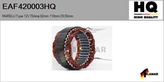 FLAMAR EAF420003HQ - Stator, alternator autospares.lv